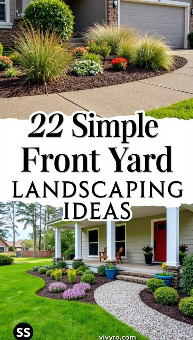 22 Simple Front Yard Landscaping Ideas You’ll Love
