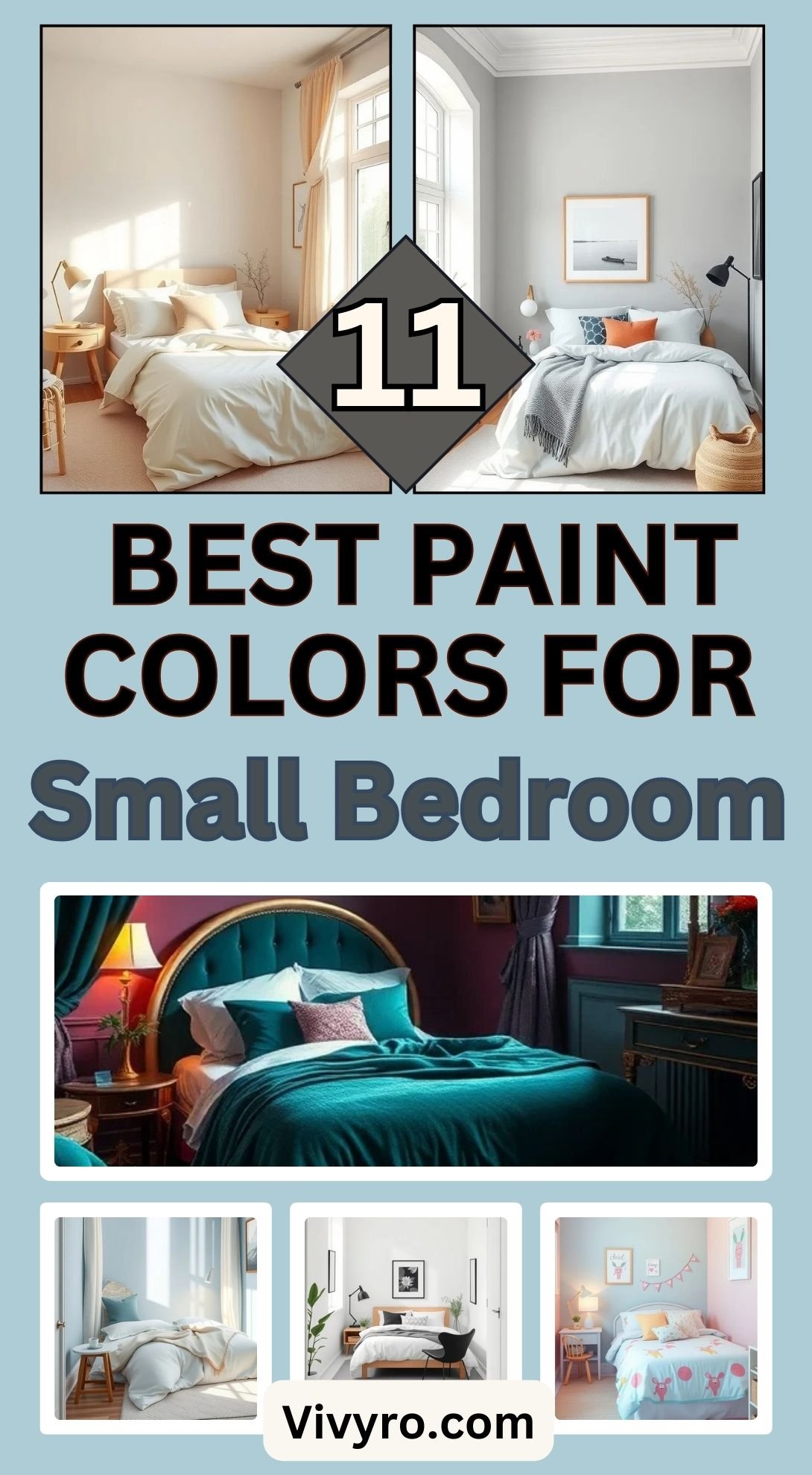 11 Best Paint Colors ForSmall Bedroom
