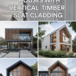 Modern Houses with Vertical Timber Slat Cladding
