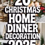 Family Home Christmas Dinner Decoration