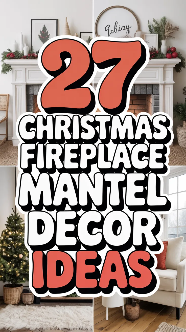Christmas Fireplace Mantel Decor Ideas