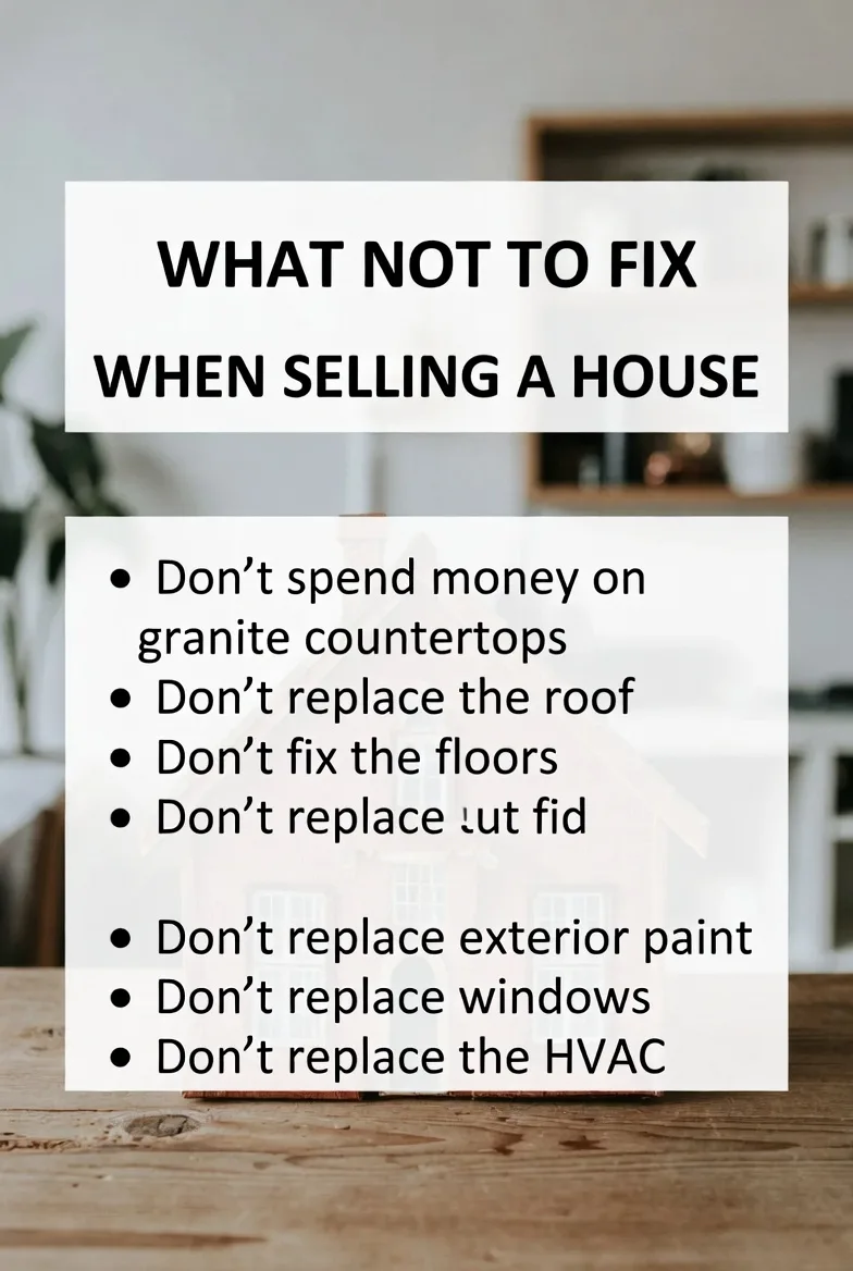 What Not to Fix When Selling a House